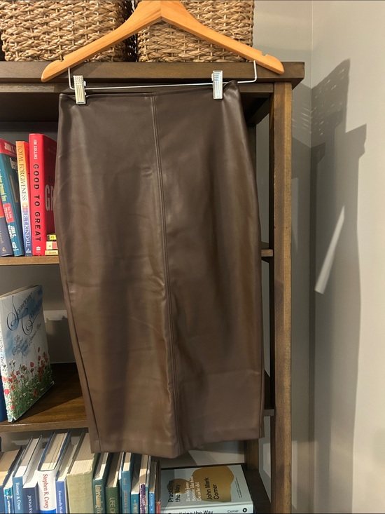 Abercrombie & Fitch Dresses & Skirts - Abercrombie & Fitch Brown Faux Leather Pencil Skirt